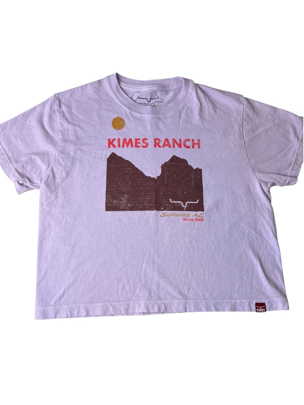 Kimes Ranch Lavender Short-Sleeve Graphic Cropped Women’s Size Small Tee